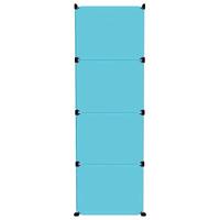 VidaXL Kinderopbergmeubel met 12 vakken polypropeen blauw - thumbnail