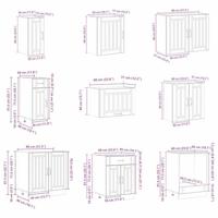 14-delige Keukenkastenset Lucca bewerkt hout artisanaal eiken - thumbnail