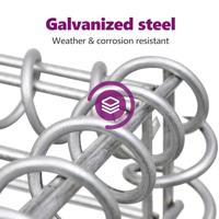 VidaXL Gabion mand 200x50x100 cm gegalvaniseerd staal - thumbnail