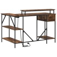 Bureau Gerookt eiken 120 x 79 x 86.5 cm Bewerkt hout - thumbnail