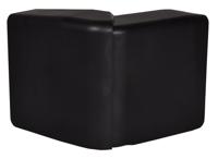 Electro Plint buitenhoek verstelbaar Zwart 55mm - thumbnail