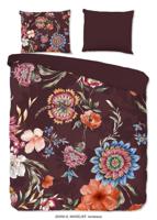 Good Morning Dekbedovertrek "bloemen" - Bordeaux - (240x200/220 cm) - Katoen - thumbnail