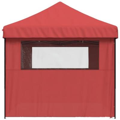 VidaXL Partytent inklapbaar pop-up met 4 zijwanden bordeauxrood