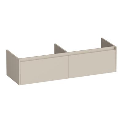 Brauer Embrace - Onderkast - 140 cm - met 2 Softclose Lades Greeploos en 2 Sifon Uitsparingen - Mat Beige