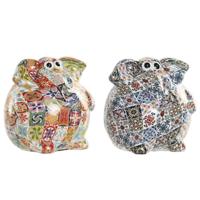 Spaarpot Home ESPRIT Hars Olifant 11,5 X 11 X 11 CM (2 Stuks) - thumbnail