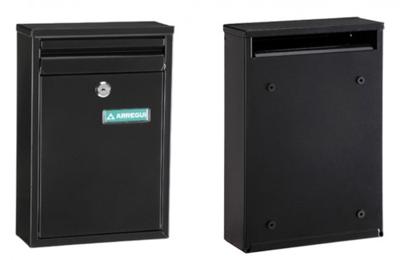 Brievenbus Arregui Zwart Staal 22 X 8 X 32 cm - thumbnail