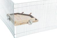 Trixie landingsplaats met zitstokken hout naturel - thumbnail