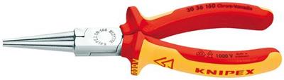 Knipex 30 36 160 Langbektang Verchroomd Ronde Bek 160mm VDE Knipex 30 36 160 Langbektang Verchroomd Ronde Bek 160mm VDE
