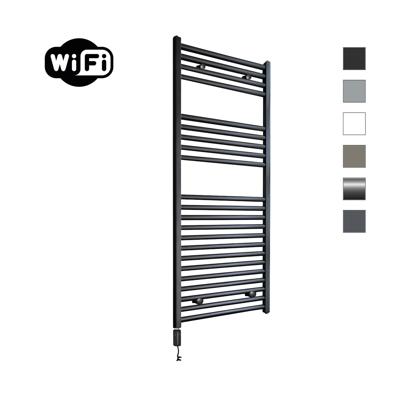 Elektrische Radiator Sanicare HWV Met Wifi 111,8x45 cm Mat Zwart 596W Met Thermostaat Zwart Linksonder Sanicare