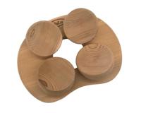 Halu ergonomische hoofdsteun voor Sauna - Rond - Red Cedar - thumbnail