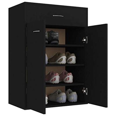 VidaXL Schoenenkast 60x35x84 cm bewerkt hout zwart