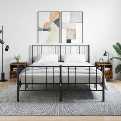 Nachtkastjes 2 st 40x35x47,5 cm bewerkt hout gerookt eikenkleur Nachtkastjes 2 st 40x35x47,5 cm bewerkt hout gerookt eikenkleur