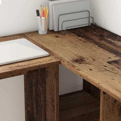 Bureau met plank Oud hout 142 x 102 x 73 cm Bewerkt hout