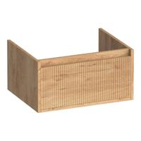 Brauer Hope Wavy - Onderkast - 60 cm - met 1 Softclose Lade Greeploos en 1 Sifon Uitsparing - Forest Tan - thumbnail