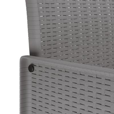Tuin Eetset 3 pcs Lichtgrijs 100 x 100 x 73 cm Polypropyleen