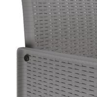 5-delige Tuin Eetset met Kussens in Lichtgrijs Poly Rattan - thumbnail