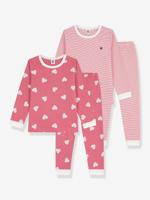 Set van 2 pyjama's katoen PETIT BATEAU wit - thumbnail