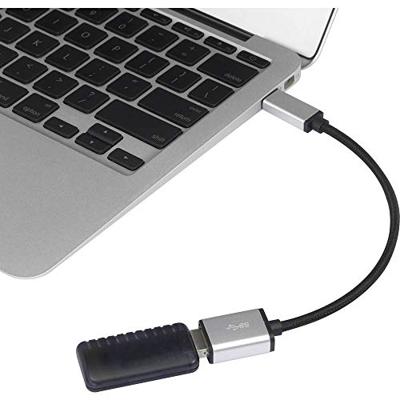 Renkforce USB 3.2 Gen 1 (USB 3.0) Adapter [1x USB-C stekker - 1x USB 3.2 Gen 1 bus A (USB 3.0)] RF-USBA-MS-01 0.15 m Gesleeved