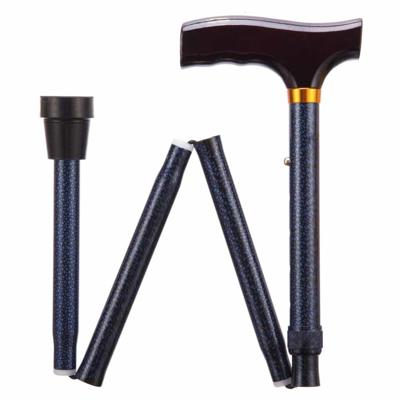 Dynalife opvouwbare aluminium wandelstok blue ice 84-94 cm