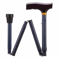 Dynalife opvouwbare aluminium wandelstok blue ice 84-94 cm - thumbnail