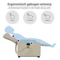 Sta-op-massagestoel elektrisch kunstleer crèmekleurig - thumbnail