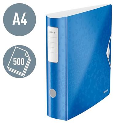 Leitz Ordner 1106 Active WOW DIN A4 Rugbreedte: 82 mm IJsblauw (metallic) 2 beugels 1106-00-36 - thumbnail