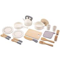New Classic Toys houten servies en pannenset - thumbnail