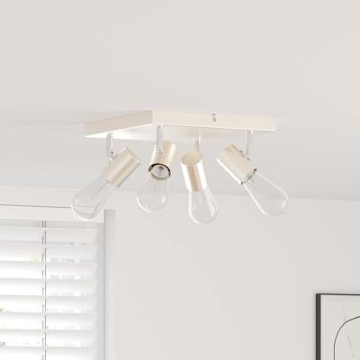 VidaXL Plafondspot met schijnwerpers nikkel 26,5 x 26 x 11,5 cm metaal