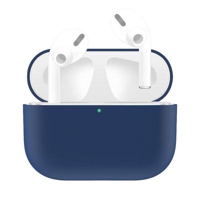 Voor AirPods Pro effen kleur silicone oortelefoon beschermhoes (donkerblauw)