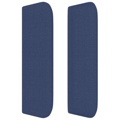 Boxspring met matras stof blauw 90x200 cm