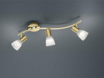 Trio Moderne plafondspotLevisto 3-lichts messing mat - 871010308