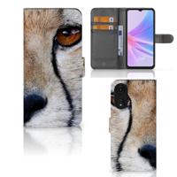 OPPO A78 5G | A58 5G | Telefoonhoesje | Met pasjeshouder | Cheetah - thumbnail