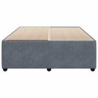 Bedframe zonder matras 160x200 cm fluweel donkergrijs - thumbnail