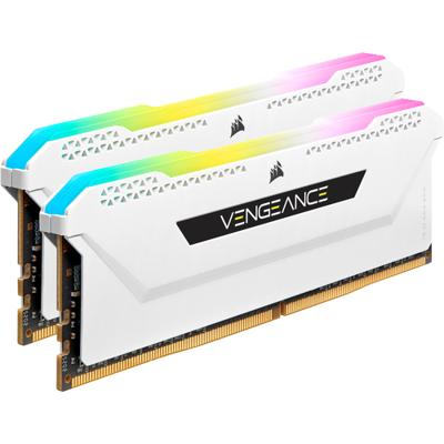 CORSAIR DDR4 PC-geheugen - VENGEANCE RGB PRO SL 32GB (2x16GB) - 3200Mhz - CAS 16 - Wit (CMH32GX4M2E3200C16W)