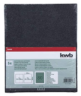 kwb 830408 Schuurpapier Korrelgrootte (num) 80 (l x b) 280 mm x 230 mm 5 stuk(s) kwb 830408 Schuurpapier Korrelgrootte (num) 80 (l x b) 280 mm x 230 mm 5 stuk(s)