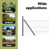 VidaXL Afrasteringspaal groen 10 x 0,4 m (25 mm gaas) staal en pvc - thumbnail