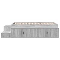 Opbergbedframe Grijs sonoma 244 x 127 x 53.5 cm Bewerkt hout - thumbnail