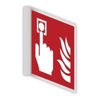Brandmelder haaks bord - 200 x 200 mm kunststof - thumbnail