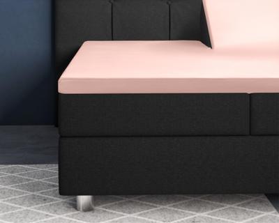 RoyalTextile - Splittopper Hoeslaken Katoen-Satijn - Roze - 160 x 200 RoyalTextile - Splittopper Hoeslaken Katoen-Satijn - Roze - 160 x 200