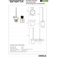 Toiletborstelhouder Sapho X-Round Hangend 11x39 cm Chroom / Melkglas Sapho - thumbnail