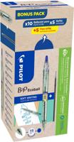 Pilot Ecoball B2P BeGreen balpen, large, blauw, doos van 10 stuks + 10 navullingen - thumbnail