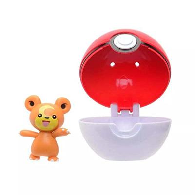 Pokemon Figure - Teddiursa + Poke Ball (Clip 'n' Go)