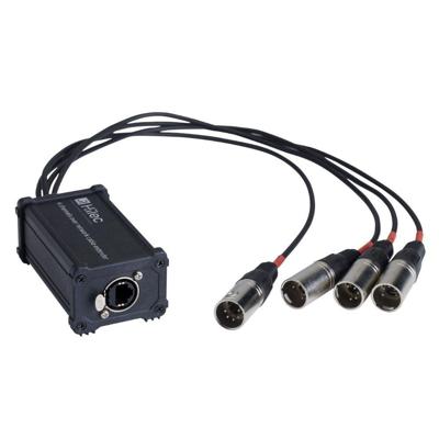 Hilec BOXRJ4XM5 breakout box van rj45 naar 5-pin XLR male voor DMX of audio