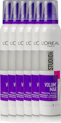 L’Oréal Paris Studio Line Essentials Volum'Max Volumizing Mousse Very Strong - 6 x 200 ml - Mousse - Voordeelverpakking