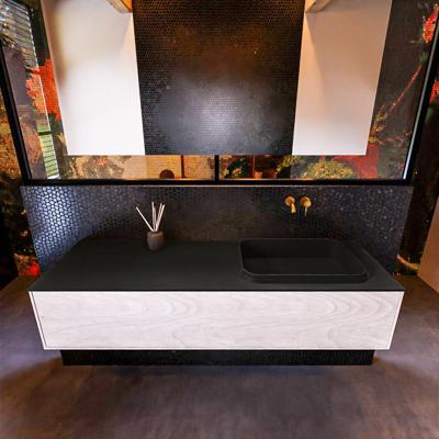 Badkamermeubelset Mondiaz Erin 150 cm met 1 Lade met RIDGE Wastafel Rechts Urban Zonder Kraangaten Greeploos Mat Underlayment Badkamermeubelset Mondiaz Erin 150 cm met 1 Lade met RIDGE Wastafel Rechts Urban Zonder Kraangaten Greeploos Mat Underlayment