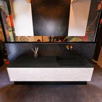 Badkamermeubelset Mondiaz Erin 150 cm met 1 Lade met RIDGE Wastafel Rechts Urban Zonder Kraangaten Greeploos Mat Underlayment - thumbnail