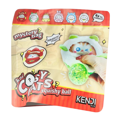 Kenji Squishy ball mystery bag - Cosy Cats Kenji Squishy ball mystery bag - Cosy Cats