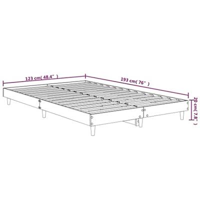 Bedframe zonder matras bewerkt hout bruin eikenkleur 120x190 cm