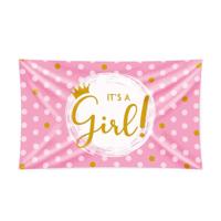 Gevelvlag It's a Girl! Roze (150x90cm) - thumbnail