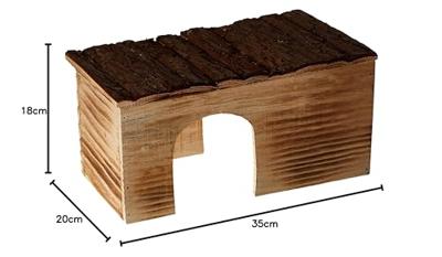 TRIXIE HUIS GRETE 2 UITGANGEN CAVIA SCHORSHOUT GEVLAMD 35X20X18 CM